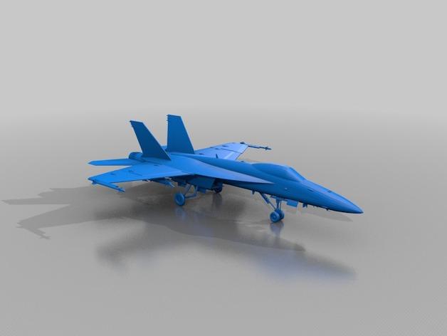 F-18战斗机模型3D打印模型