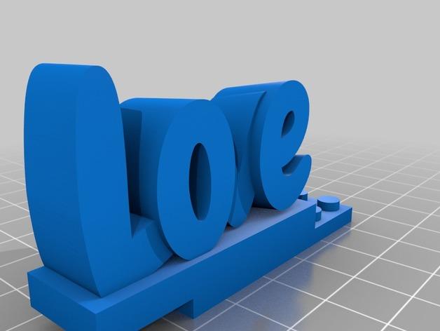 I LOVE YOU 3D打印表白模型3D打印模型