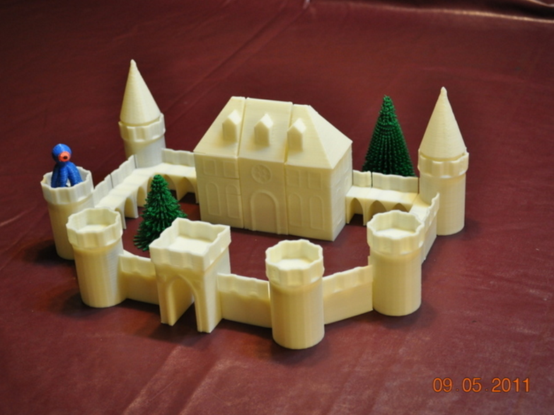 芭比的卡通城堡3D打印模型