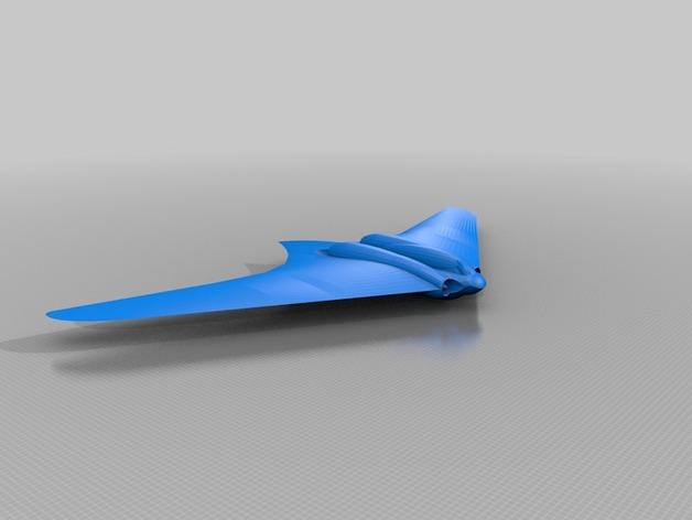 德国霍顿229战斗机轰炸机3D打印模型