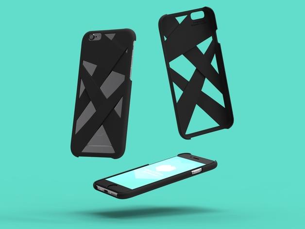 iPhone简约线条手机壳3D打印模型