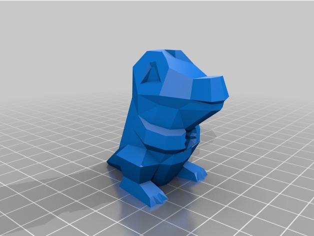 双喷头打印 双色打印 低聚小鳄鱼3D打印模型