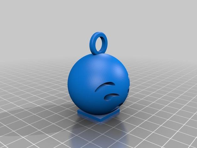 不高兴脸 3D打印emoji表情3D打印模型