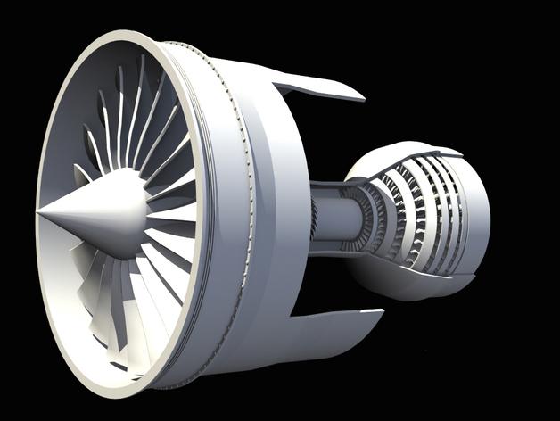 3D打印涡轮发动机 机械引擎3D打印模型