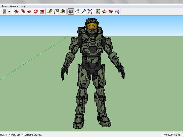 光环4装甲3D打印模型