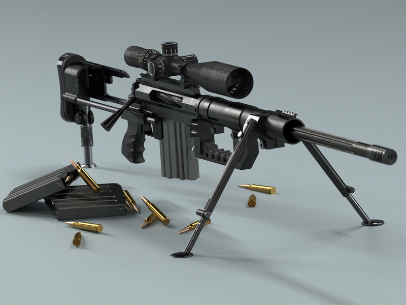 狙击枪3D打印模型