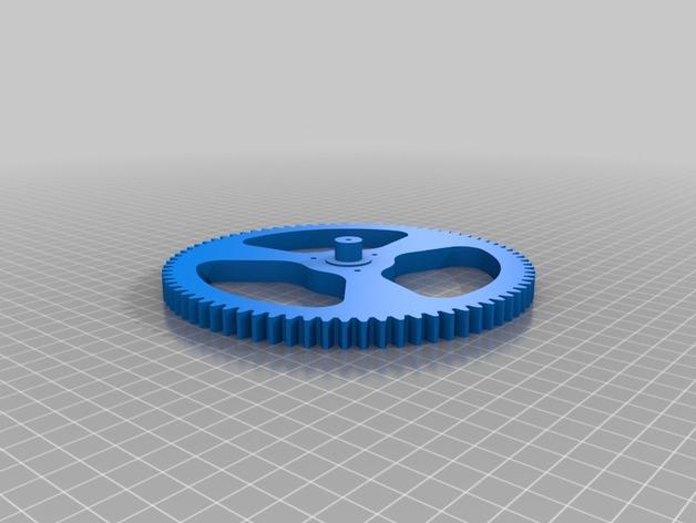 可连续旋转的齿轮装置3D打印模型
