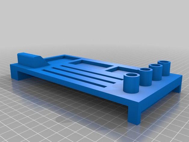 办公桌电脑多功能支架收纳架3D打印模型