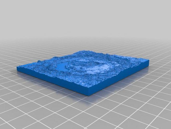 3D打印地理教学模型 盖尔环形山3D打印模型