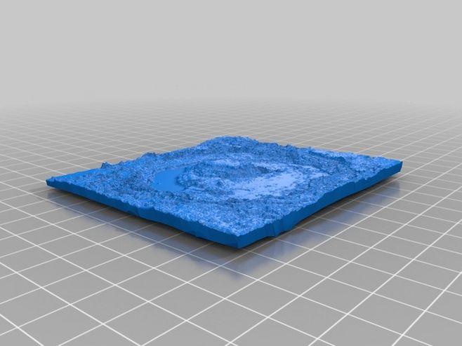 3D打印地理教学模型 盖尔环形山3D打印模型