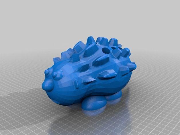 3D打印豪猪笔筒3D打印模型