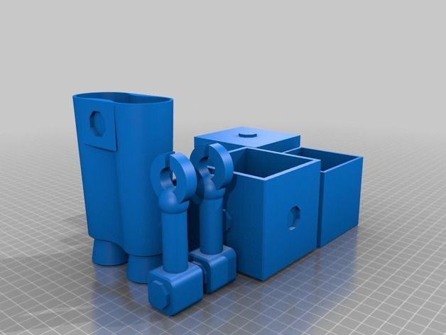 3D打印创意机器人桌面收纳 笔筒3D打印模型