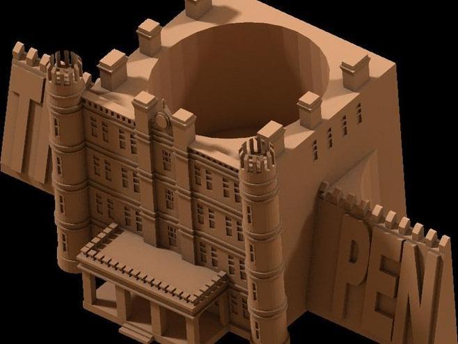 3D打印美国建筑笔筒3D打印模型