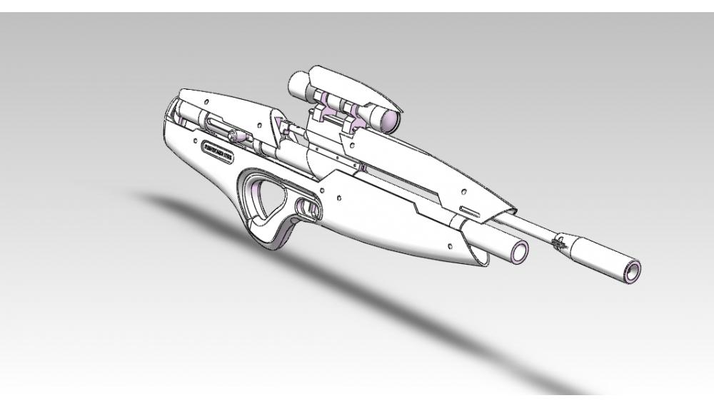 步进机枪3D打印模型