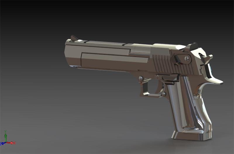 沙漠之鹰手枪3D打印模型