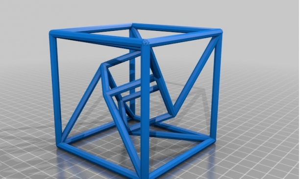 超立方体3D打印模型