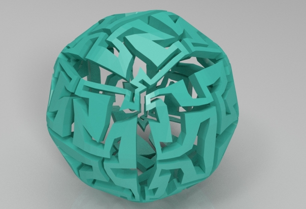 希尔伯特曲线立方体3D打印模型