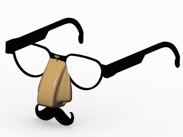 cosplay眼镜 伪装眼镜3D打印模型