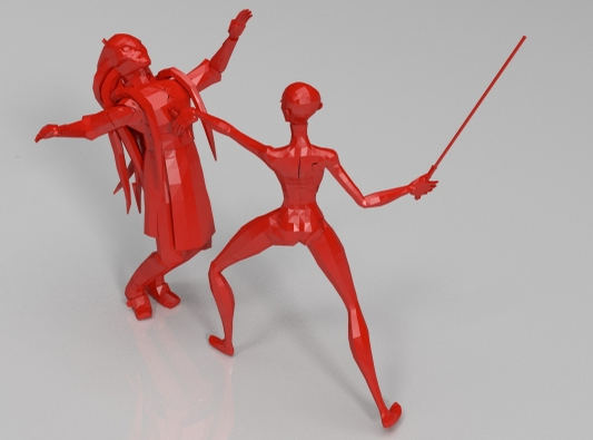 星球大战 人物3D打印模型 周边手办 阿萨吉vs.基特·费斯托3D打印模型