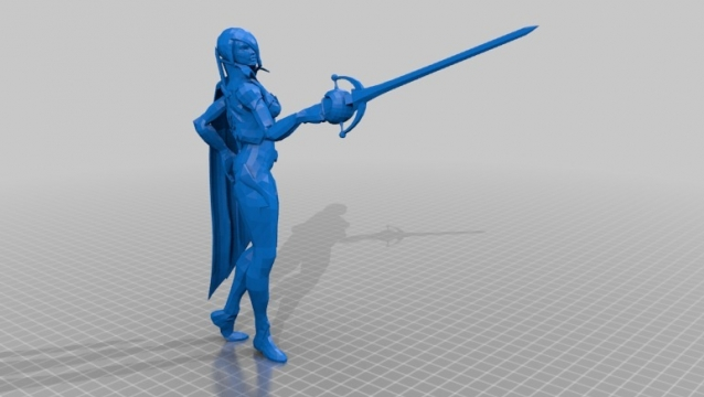 LOL 英雄联盟 无双剑姬 3D打印模型手办3D打印模型