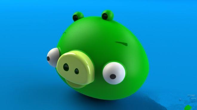 愤怒的小鸟 小绿猪猪3D打印模型