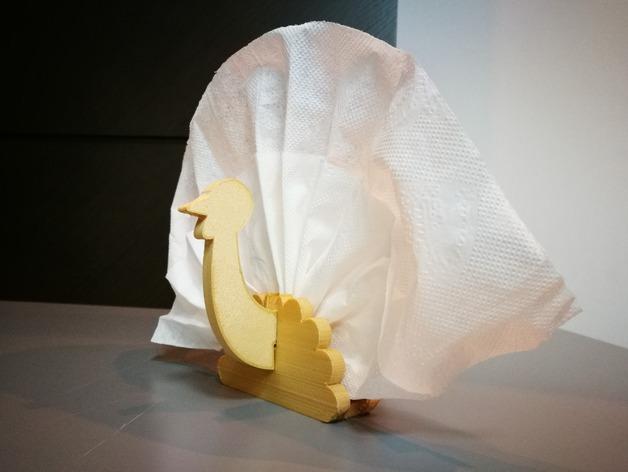 感恩节火鸡餐巾支架3D打印模型