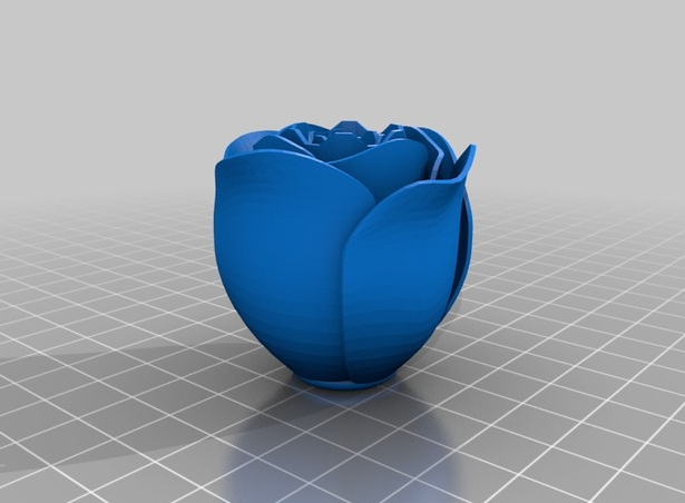 玫瑰花3D打印模型