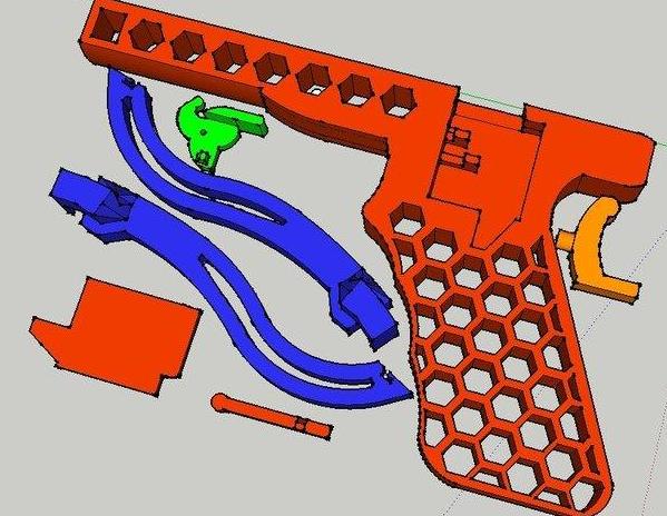 玩具手枪3D打印模型