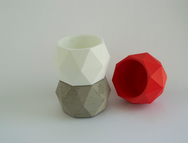 多边形花盆3D打印模型