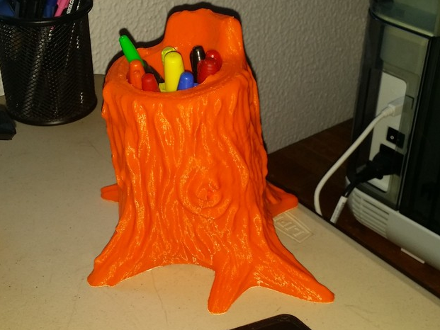 树桩笔筒3D打印模型