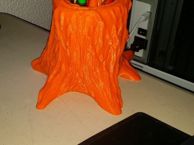 树桩笔筒3D打印模型