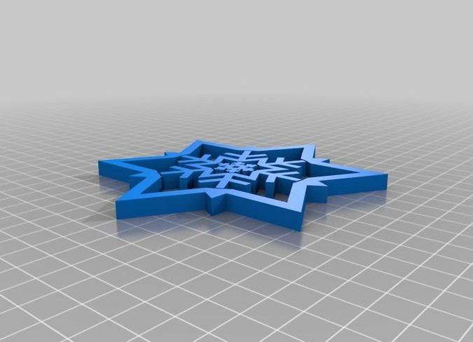 雪花装饰3D打印模型