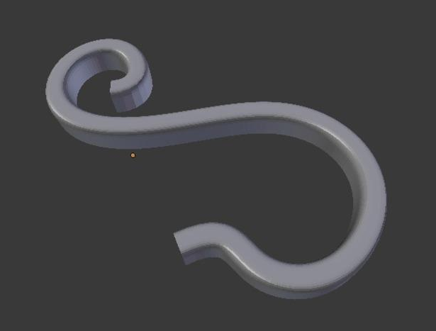 鱼钩3D打印模型