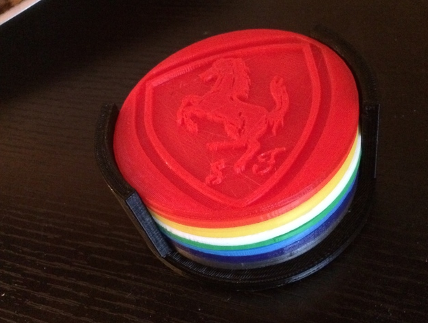 个性糖果色杯垫3D打印模型
