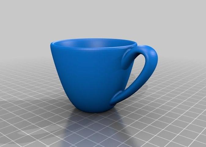 双人咖啡杯3D打印模型