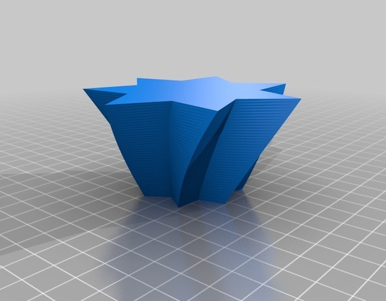 扭曲小笔筒3D打印模型