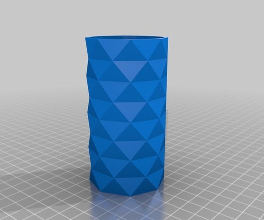 菱形笔筒3D打印模型