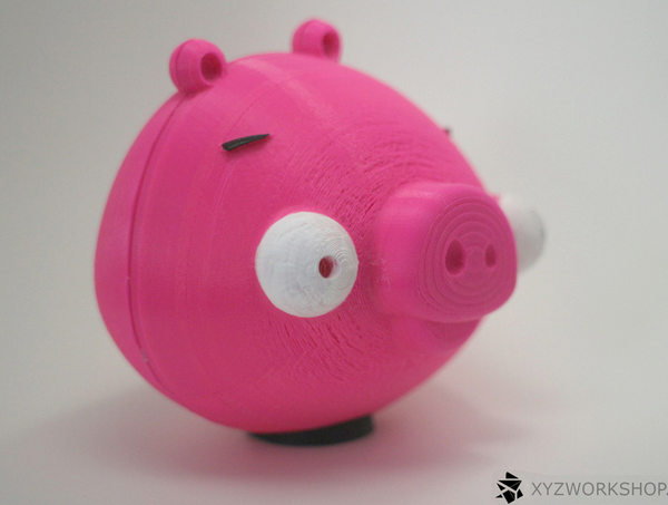 粉红猪储蓄罐3D打印模型