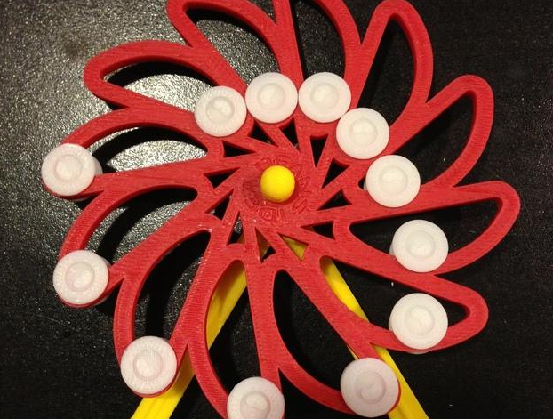 花朵转轮3D打印模型