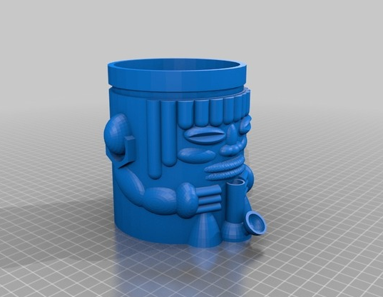 雕塑花盆3D打印模型