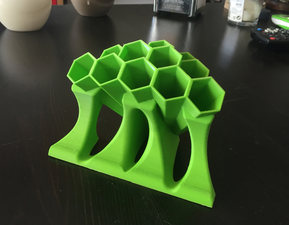 伸缩式蜂窝笔筒3D打印模型