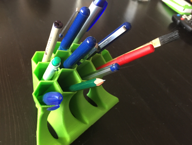 伸缩式蜂窝笔筒3D打印模型