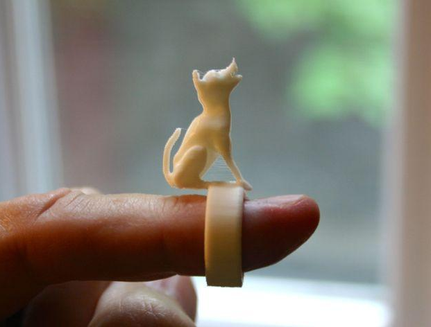 小狼戒指3D打印模型