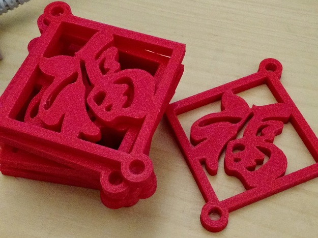 装饰福字3D打印模型