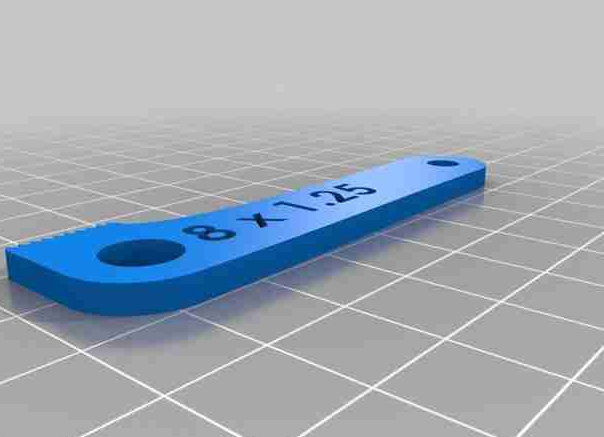 螺纹量尺工具3D打印模型