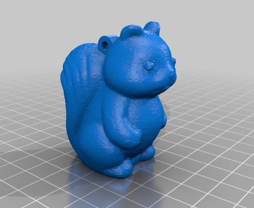 松鼠钥匙扣3D打印模型