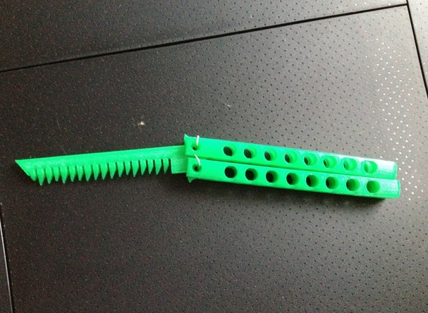 蝴蝶刀梳子3D打印模型