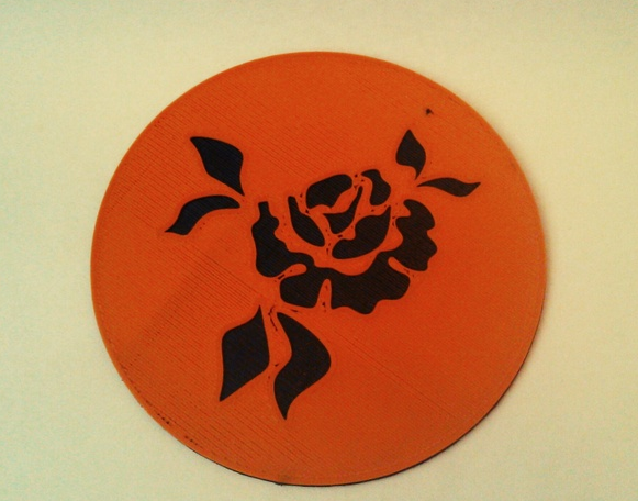 玫瑰杯垫3D打印模型