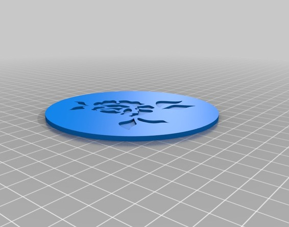 玫瑰杯垫3D打印模型