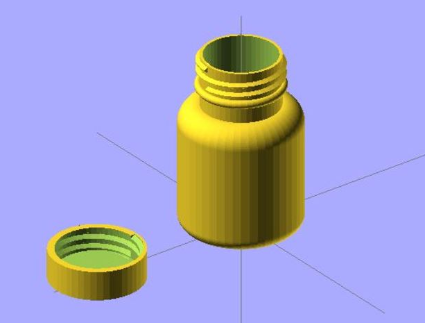 药品定制瓶3D打印模型